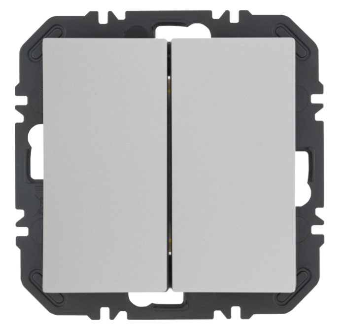 Enocean wall transmitter module with 2-way rocker switch, S.1, polar white glossy